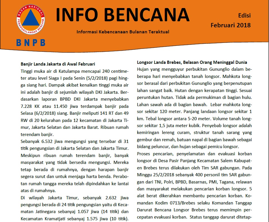 Info Bencana Februari 2018