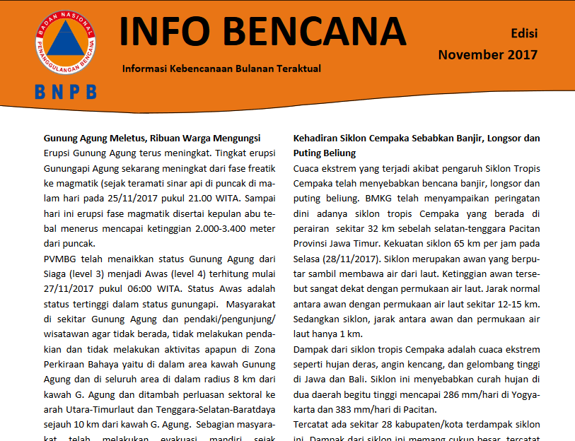 Info Bencana November 2017