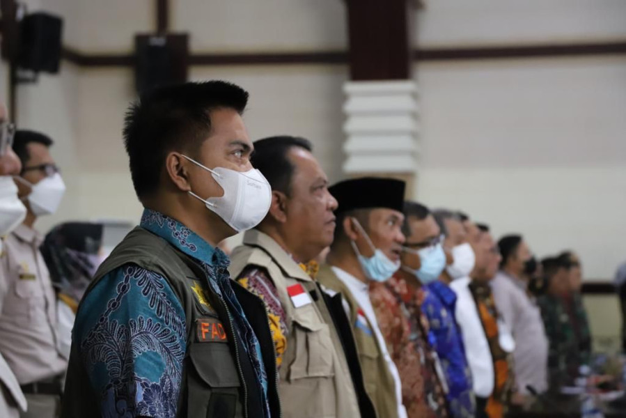 Rapat Koordinasi Penanganan Penyakit Mulut dan Kuku (PMK) di Kantor Gubernur Sulawesi Selatan, Jumat (19/8).