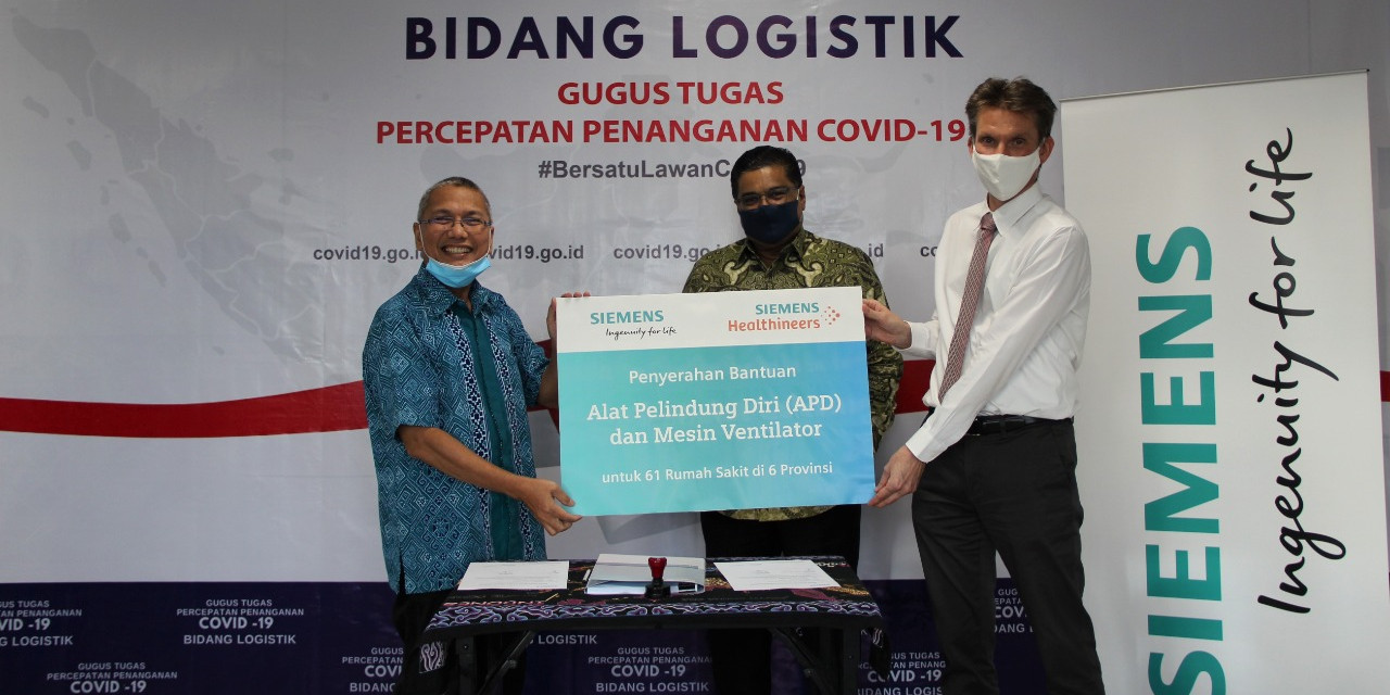 Siemens Bantu APD dan Ventilator Penanganan COVID-19