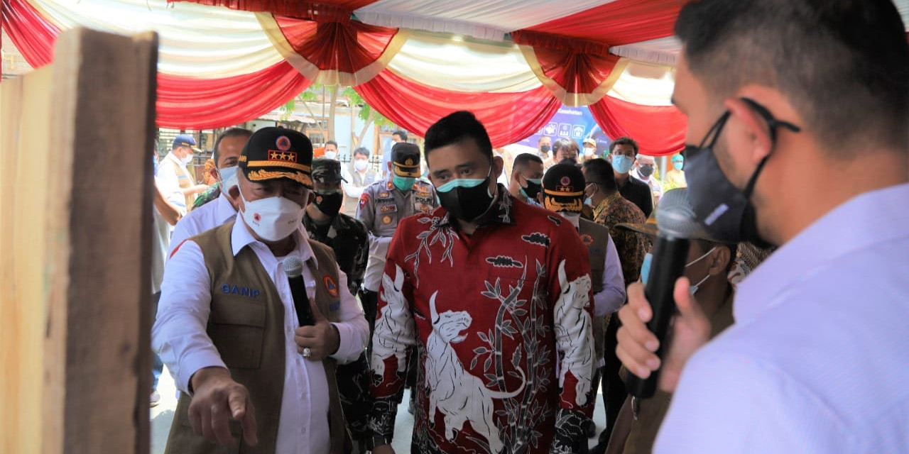 Dukung Penguatan Posko PPKM dan Komunitas, BNPB Kembali Bagikan Masker, Sabun dan Hand-sanitizer di Kota Medan