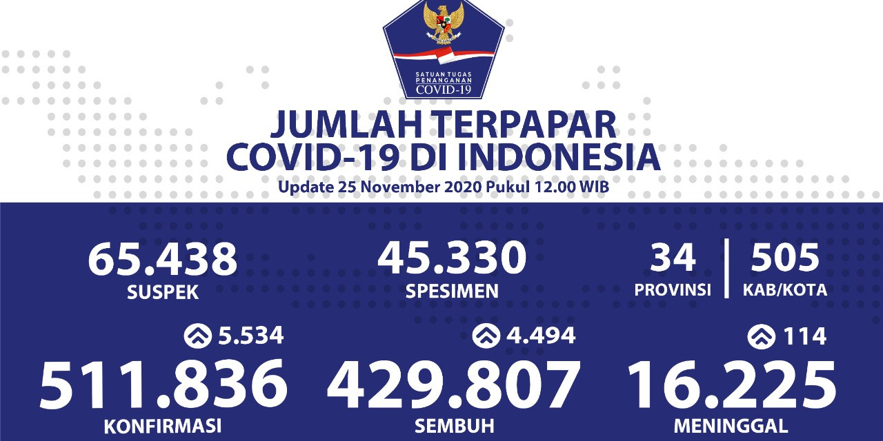 Pasien Sembuh Covid-19 Jumlahnya Terus Meningkat Menjadi 429.807 Orang