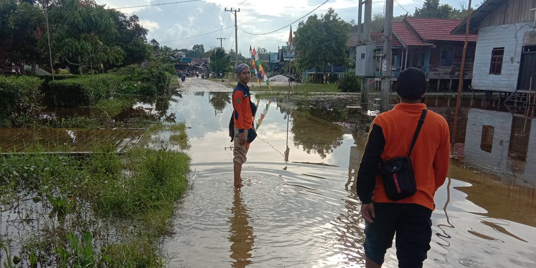 Air Masih Menggenangi Rumah Warga Pulang Pisau di Tiga Desa