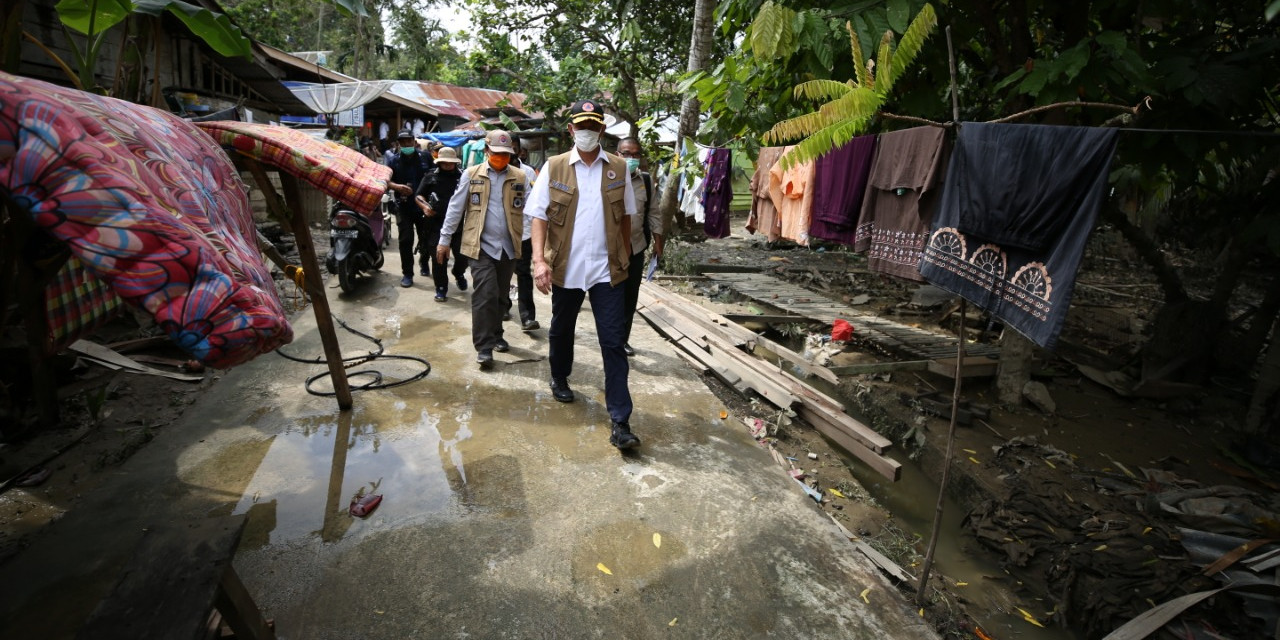 Tinjau Banjir Aceh Utara, Doni Monardo Beri Tiga Arahan Penanganan Bencana