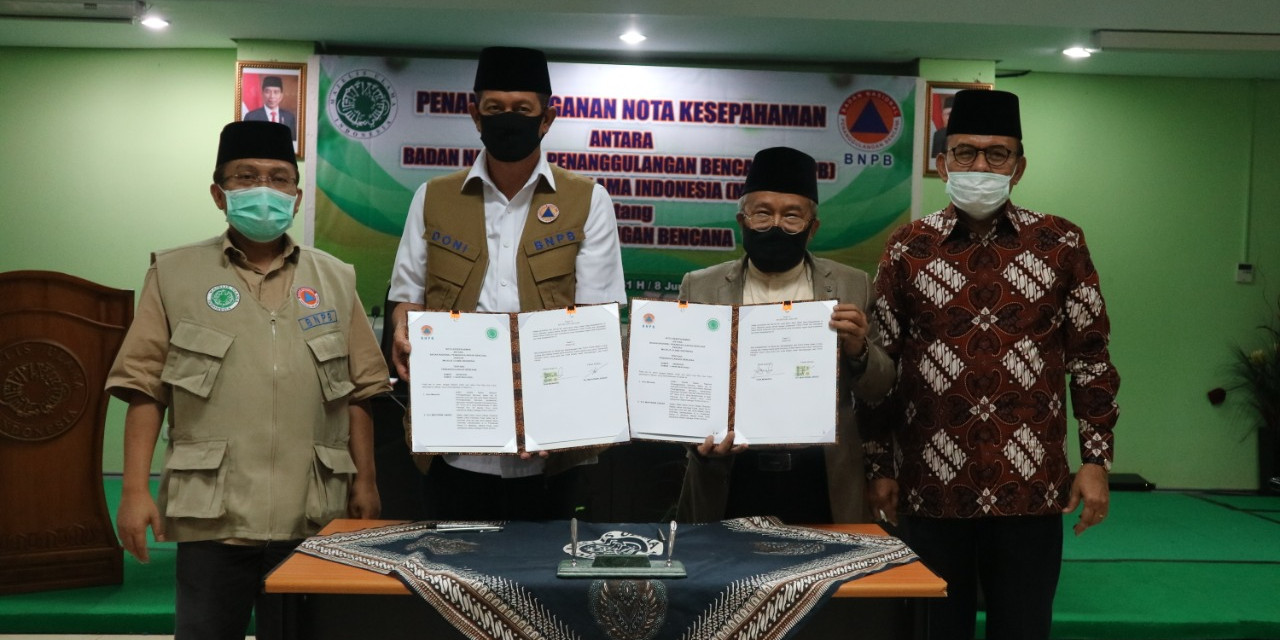 BNPB dan MUI Teken Nota Kesepahaman Penanganan Bencana Melalui Perspektif Islam