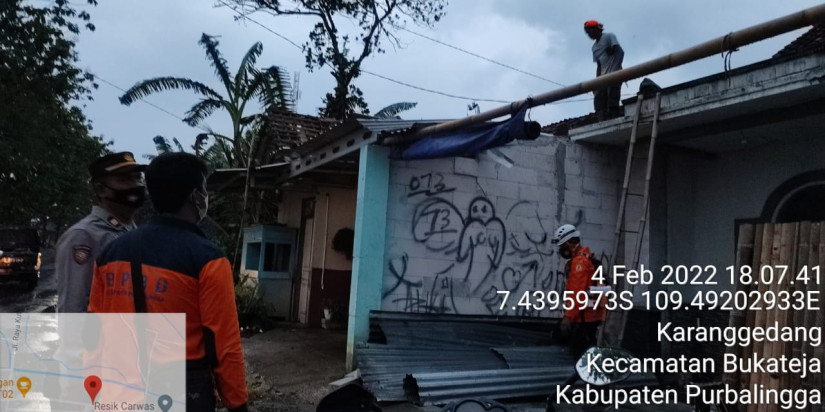 Angin Kencang Menerjang Purbalingga, 23 Rumah Rusak