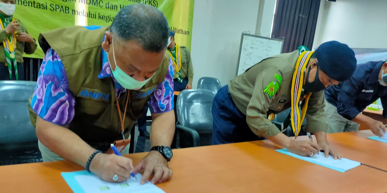 Kerja sama BNPB dengan MDMC dan Hizbul Wathan Implementasikan SPAB Secara Masif