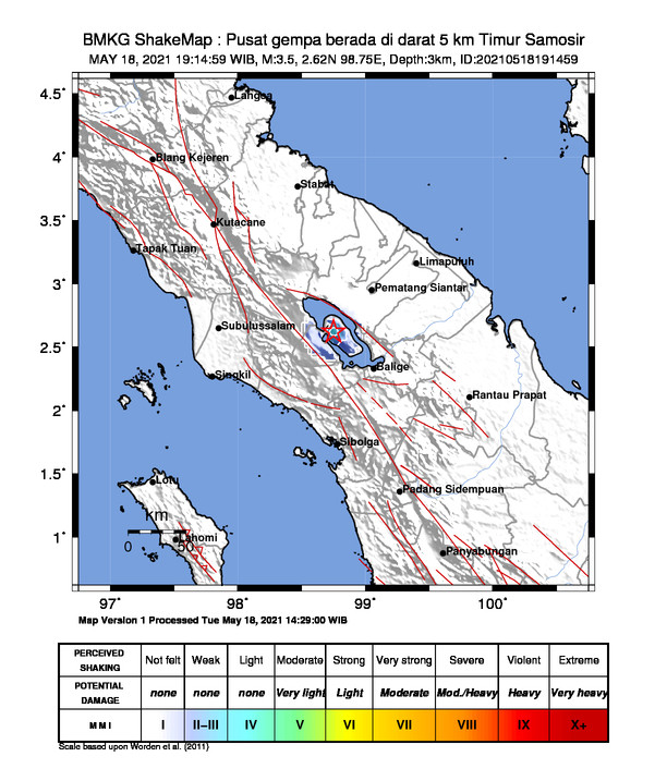 Warga Samosir Rasakan Guncangan Kuat Saat Gempa M3,5 Terjadi