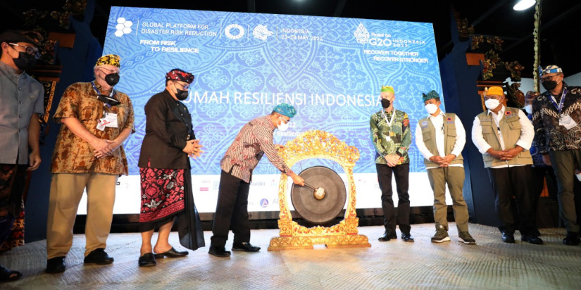 Pemukulan Gong Tandai Dibukanya Rumah Resiliensi Indonesia