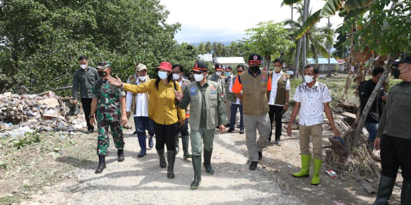 Kepala BNPB Tinjau Lokasi Terdampak Banjir Bandang Parigi Moutong