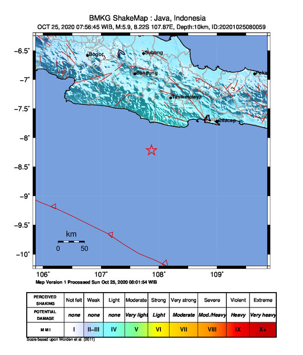 [Update] – Sebanyak 43 Rumah Rusak Sedang Akibat Gempa Pangandaran M5,9