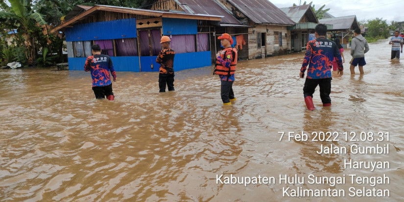 Banjir Kabupaten Hulu Sungai Tengah Berangsur Surut Sore Tadi