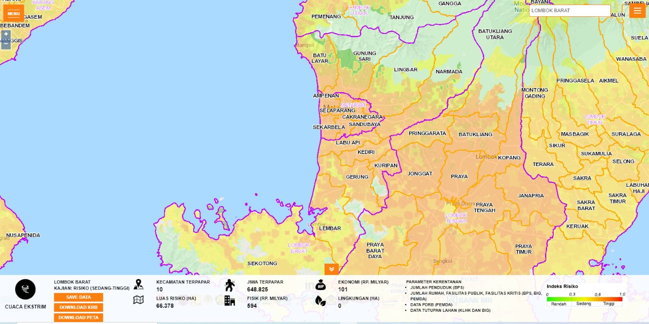 Angin Kencang Melanda Wilayah Lombok Barat