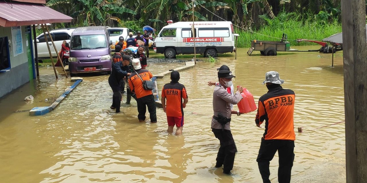 Sebanyak 15 Orang Terpaksa Mengungsi Akibat Banjir di Paser, Kalimantan Timur