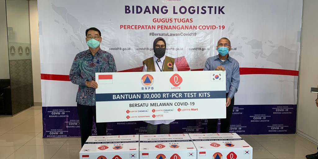 LOTTE Group Bantu Percepatan Penanganan COVID-19 dengan 30 Ribu Alat Tes RT-PCR