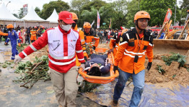 Peringatan Bulan PRB 2022, Simulasikan Penanganan Longsor