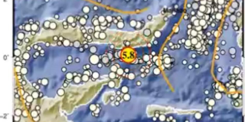 Gempabumi M 5.8 Gorontalo Dirasakan di Empat Provinsi