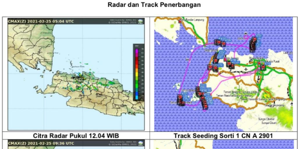 Hari Kedua TMC, Sebanyak 4,4 Ton Garam Disemai Guna Mitigasi Banjir Jabodetabek