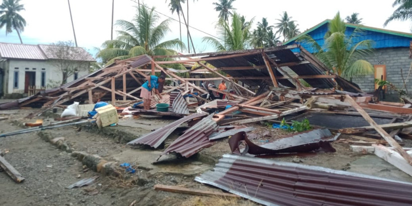 Sebanyak 23 Rumah Warga Mamuju Rusak Diterjang Angin Kencang