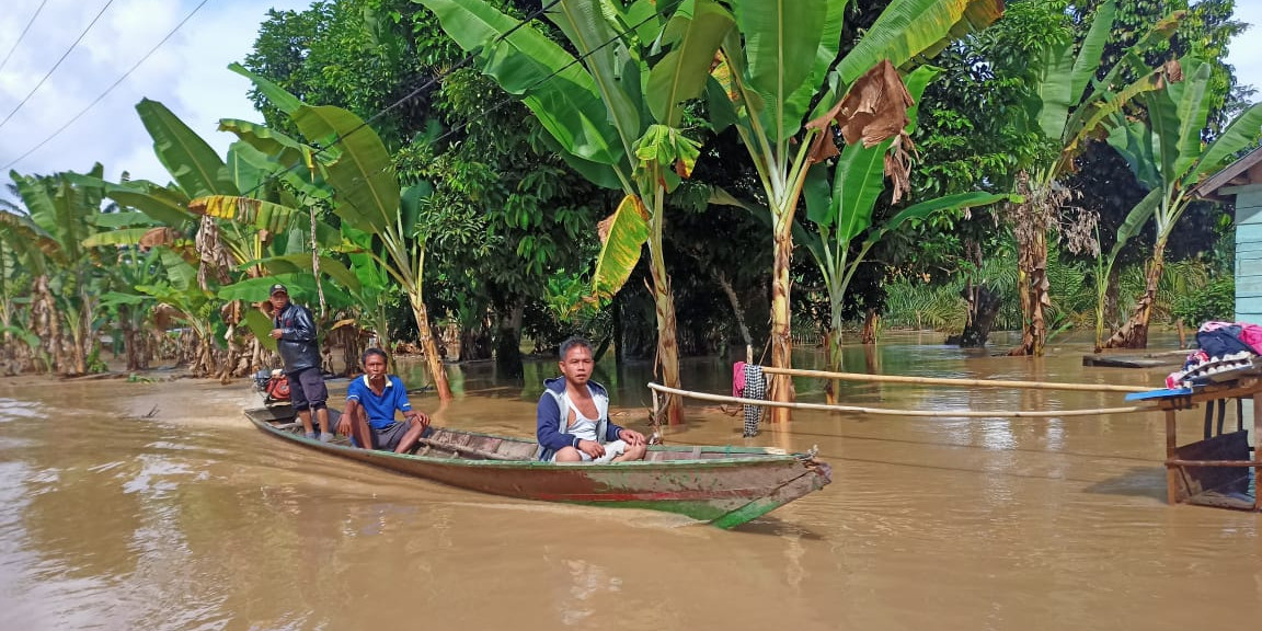 Sungai Lakitan Meluap, Lima Desa di Kabupaten Musi Rawas Sumsel Terendam Banjir