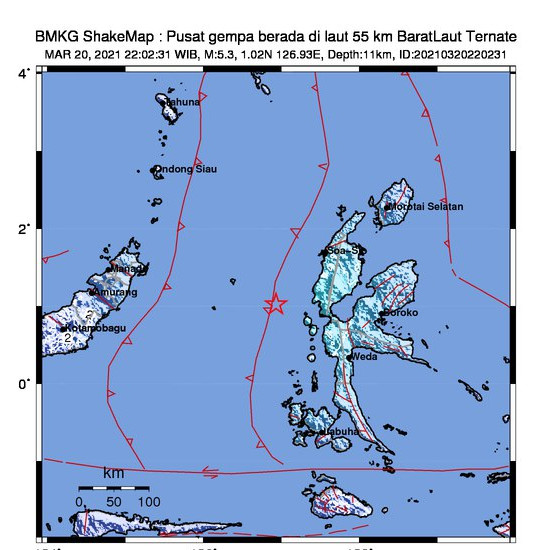 Guncangan Cukup Kuat Gempa M5,3 Dirasakan Warga Ternate