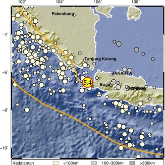 Warga Kabupaten Pandeglang Rasakan Gempa M5,4