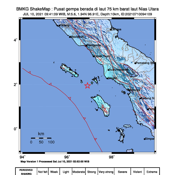 Warga Kabupaten Nias Utara Rasakan Getaran Lemah Saat Gempa M 5,6 Terjadi