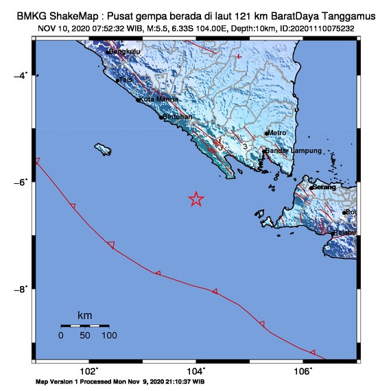 Guncangan Kuat Gempa M5,5 di Kabupaten Tanggamus