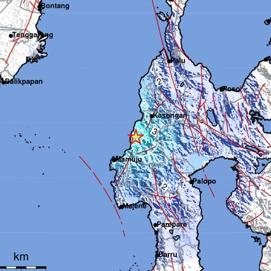 Gempa M5,0 Picu Guncangan Sedang di Wilayah Mamuju Tengah