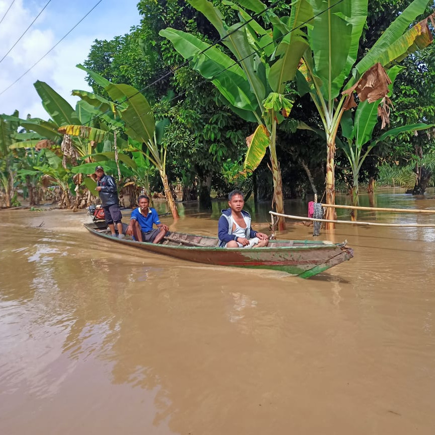 Sungai Lakitan Meluap, Lima Desa di Kabupaten Musi Rawas Sumsel Terendam Banjir