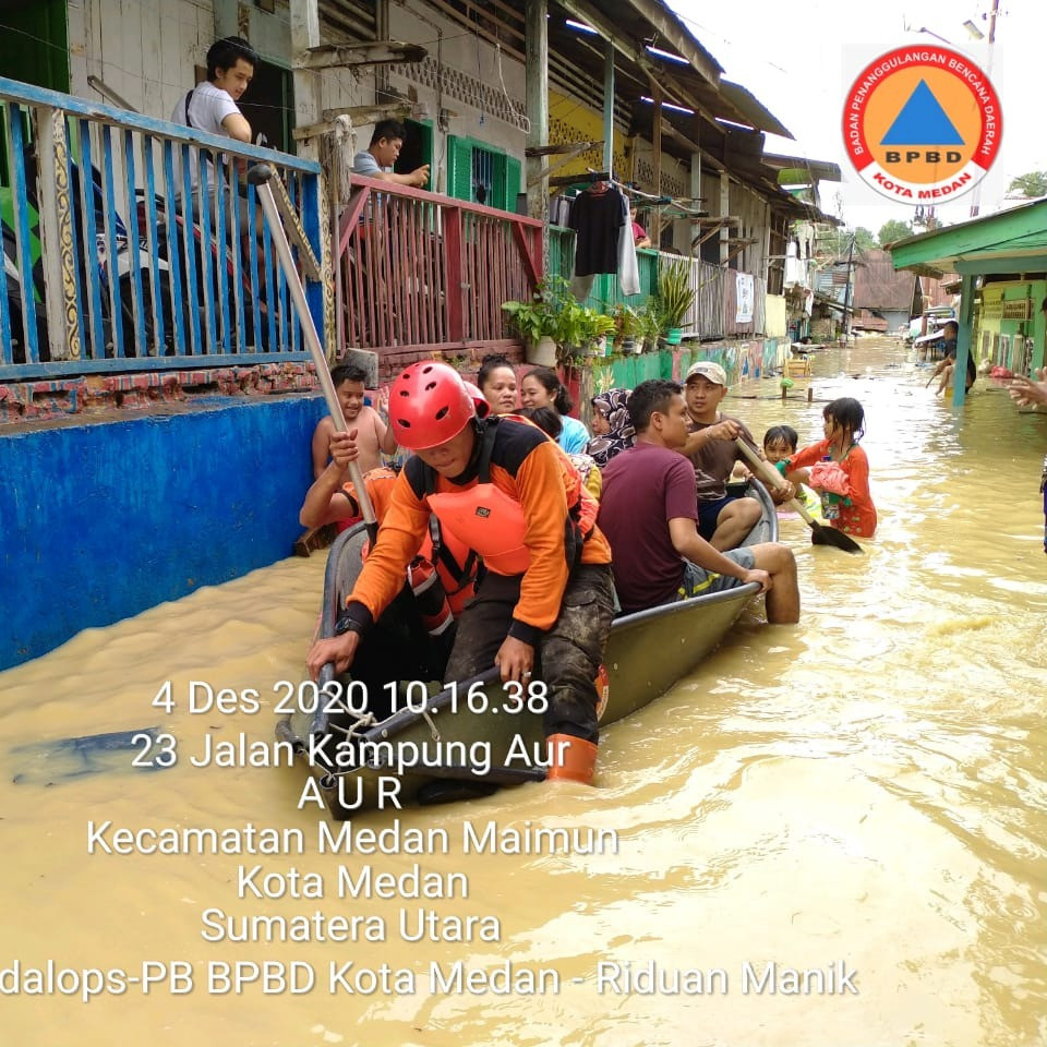 5.965 Jiwa Terdampak Banjir Kota Medan