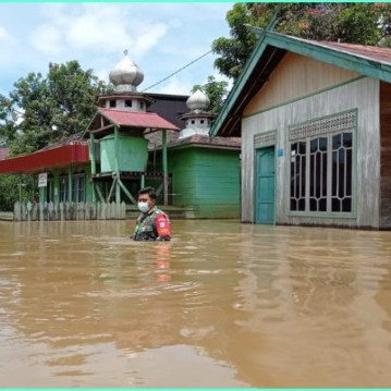 Banjir di Kabupaten Katingan Berangsur Surut