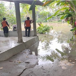 Banjir yang Menggenangi Wilayah Jembrana Telah Surut