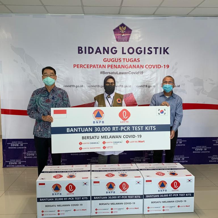 LOTTE Group Bantu Percepatan Penanganan COVID-19 dengan 30 Ribu Alat Tes RT-PCR