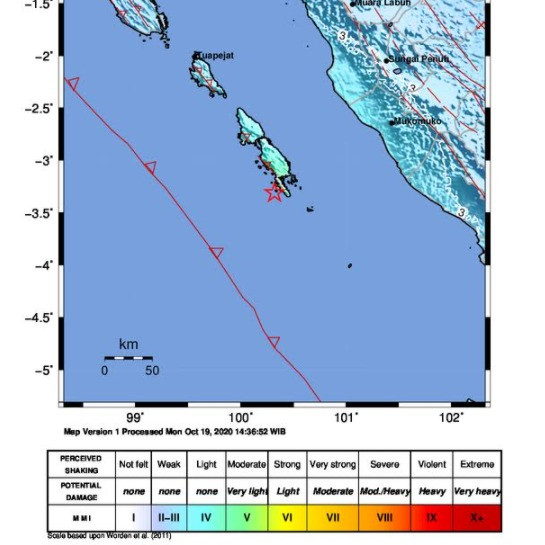 Warga Kepulauan Mentawai Rasakan Guncangan Kuat Gempa M5,8