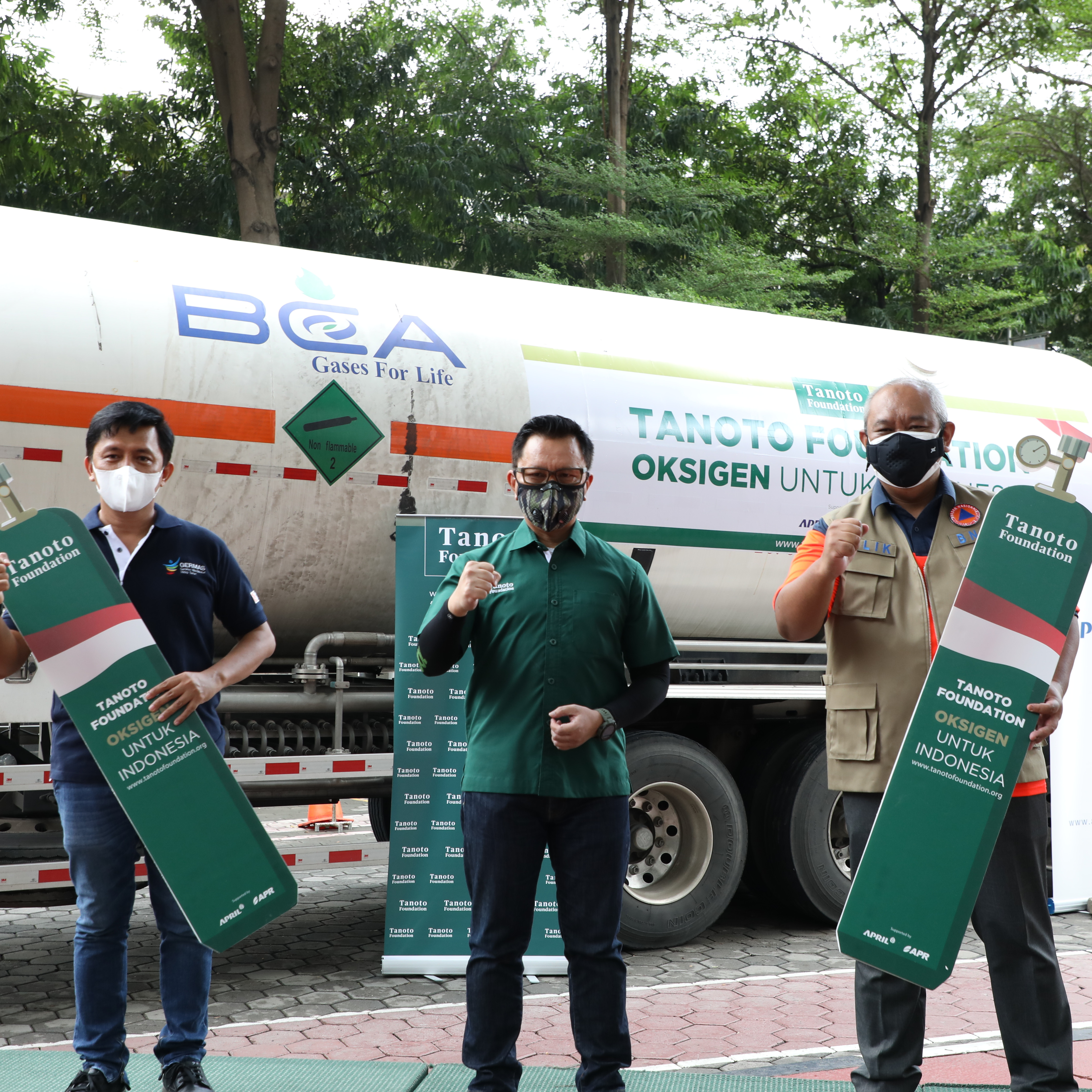 Pemerintah Terima bantuan 500 Ton Oksigen Cair dari Tanoto Foundation