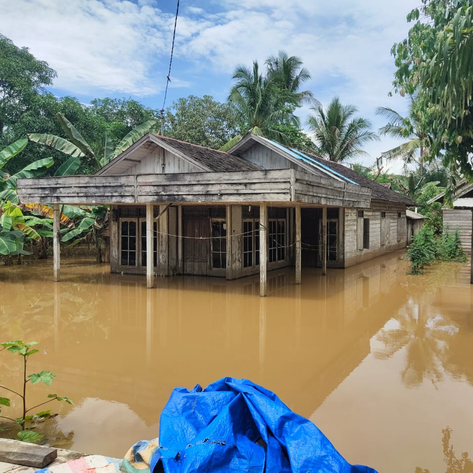 Banjir Tanah Bumbu Kembali Rendam 127 Rumah di Empat Desa