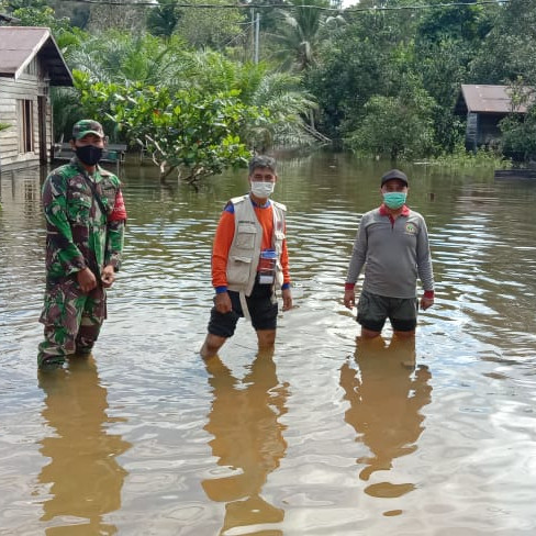 Banjir di Kecamatan Antang Kalang Berangsur Surut