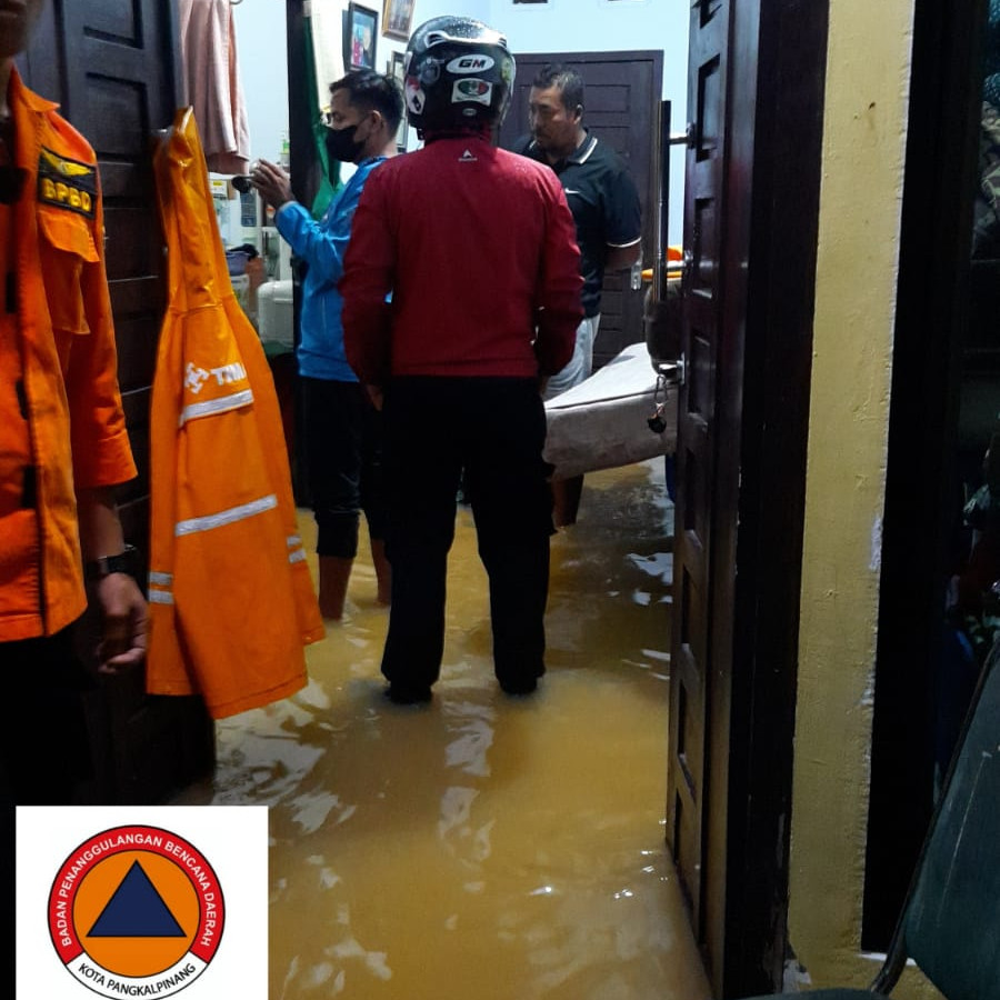 Banjir Kota Pangkal Pinang Belum Surut, Sebanyak 72 Rumah Warga Terendam