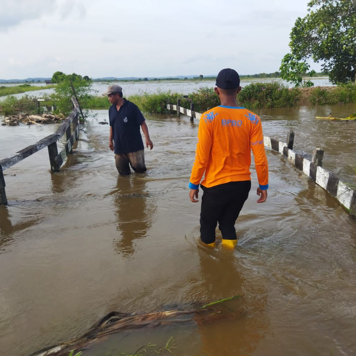 Satu Jembatan Rusak Akibat Banjir di Kabupaten Penajam Paser Utara