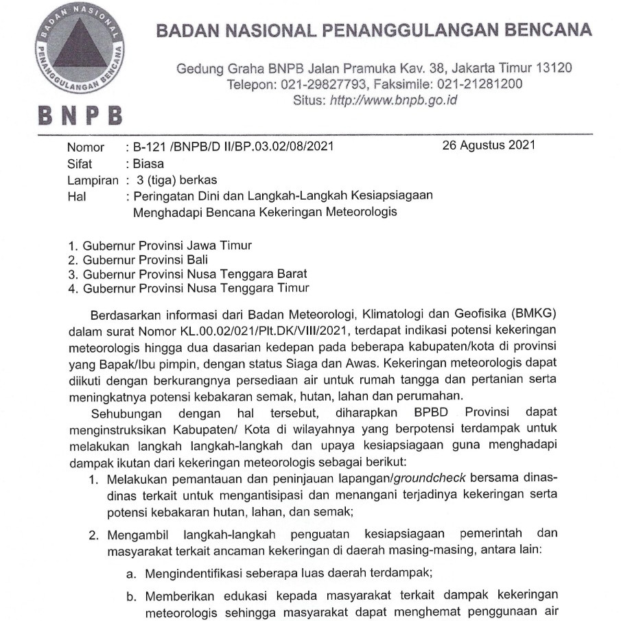 Peringatan Dini dan Langkah Kesiapsiagaan Hadapi Bencana Kekeringan Meteorologis