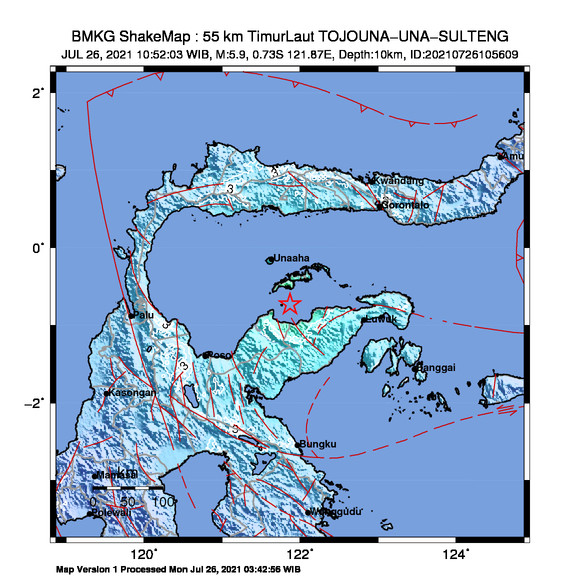 Guncangan Kuat Gempa M5,9 Dirasakan Masyarakat Tojouna-Una Sulawesi Tengah