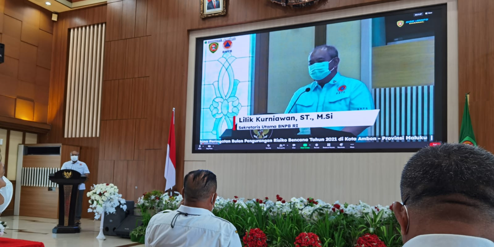 Gubernur Maluku dan Sestama BNPB Buka Rangkaian Kegiatan Peringatan Bulan PRB 2021