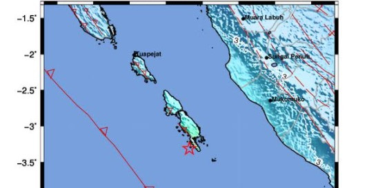 Warga Kepulauan Mentawai Rasakan Guncangan Kuat Gempa M5,8